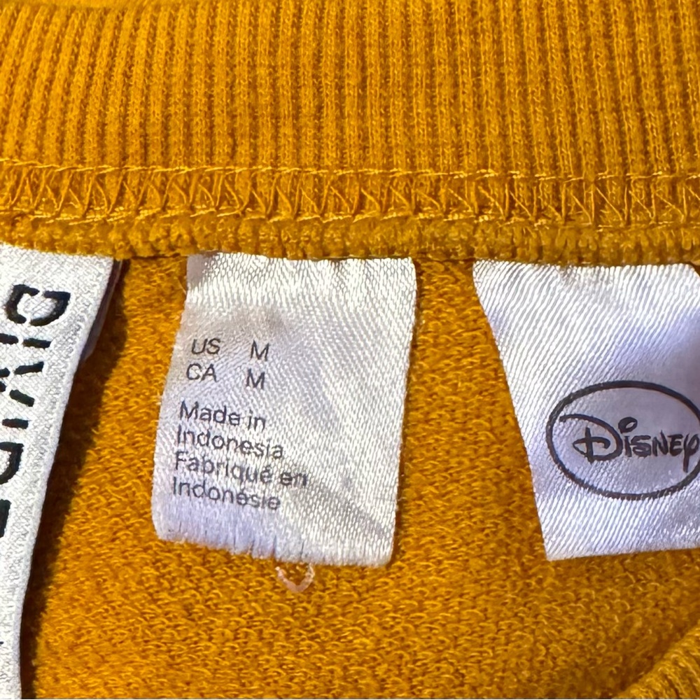 Divided by H&M Disney Mustard Embroidered Mickey Mouse Crew Neck Sweatshirt Med - Picture 3 of 6